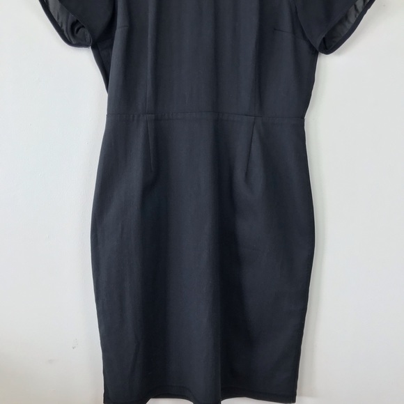ACNE STUDIOS Lucille Sheath Dress M 38 Denim Chiffon LBD Sheer Back Size 6 - Picture 9 of 10